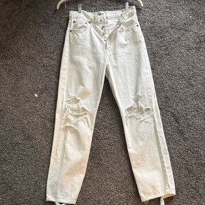 Agolde White High-Rise Denim Jeans